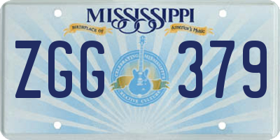 MS license plate ZGG379