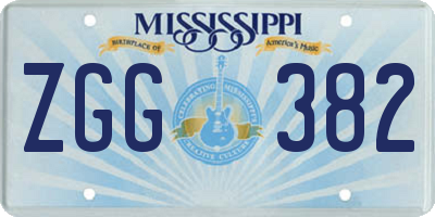 MS license plate ZGG382