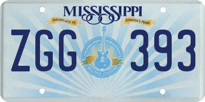 MS license plate ZGG393