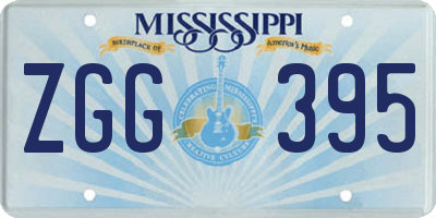 MS license plate ZGG395