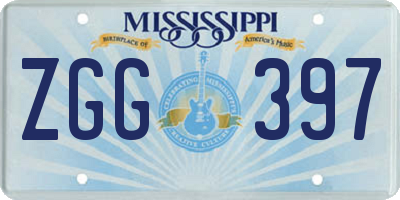 MS license plate ZGG397