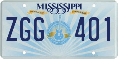 MS license plate ZGG401