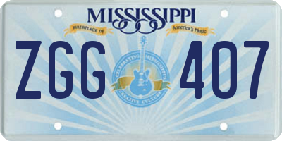 MS license plate ZGG407