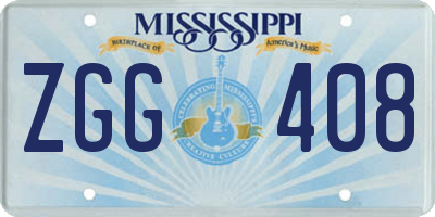 MS license plate ZGG408