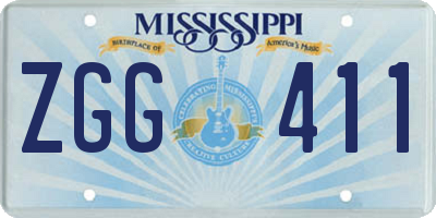 MS license plate ZGG411