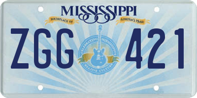 MS license plate ZGG421