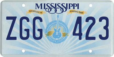 MS license plate ZGG423