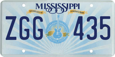 MS license plate ZGG435