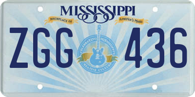 MS license plate ZGG436