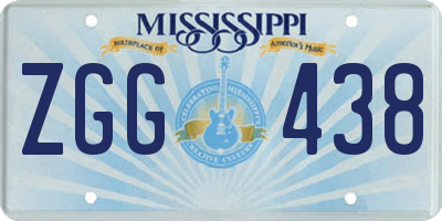 MS license plate ZGG438