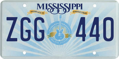 MS license plate ZGG440