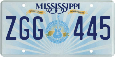 MS license plate ZGG445