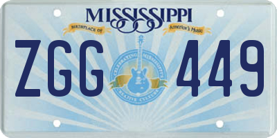 MS license plate ZGG449