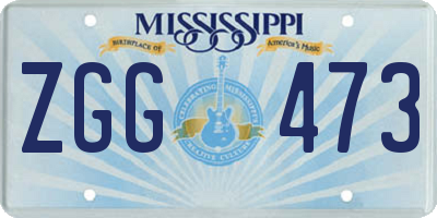 MS license plate ZGG473
