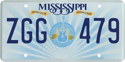 MS license plate ZGG479