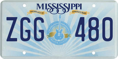 MS license plate ZGG480