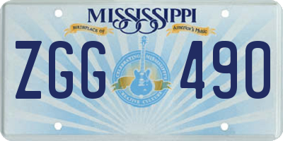 MS license plate ZGG490