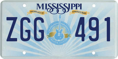 MS license plate ZGG491