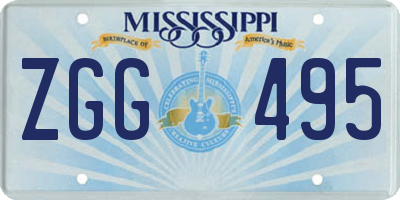 MS license plate ZGG495