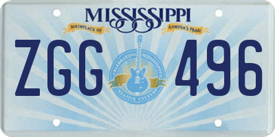MS license plate ZGG496