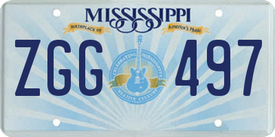 MS license plate ZGG497
