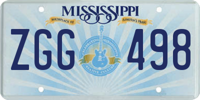 MS license plate ZGG498