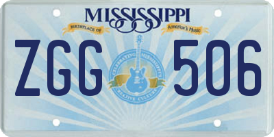 MS license plate ZGG506