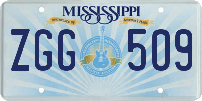 MS license plate ZGG509