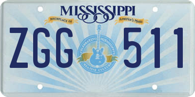 MS license plate ZGG511