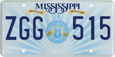 MS license plate ZGG515