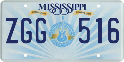 MS license plate ZGG516
