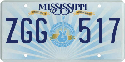MS license plate ZGG517