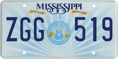 MS license plate ZGG519