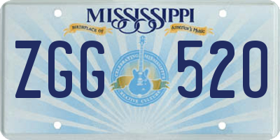 MS license plate ZGG520