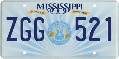 MS license plate ZGG521