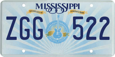 MS license plate ZGG522