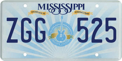 MS license plate ZGG525