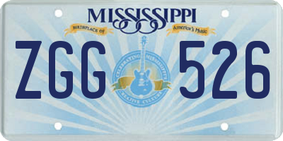 MS license plate ZGG526