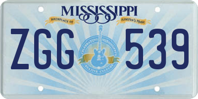 MS license plate ZGG539