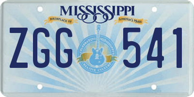 MS license plate ZGG541