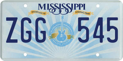 MS license plate ZGG545