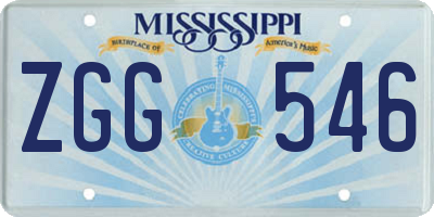 MS license plate ZGG546
