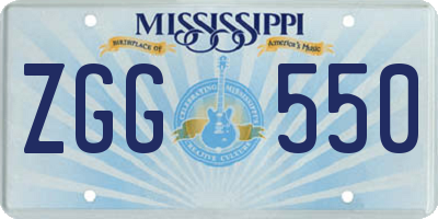 MS license plate ZGG550