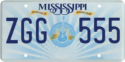 MS license plate ZGG555