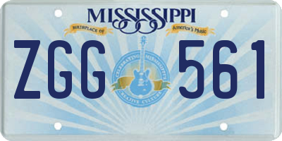 MS license plate ZGG561