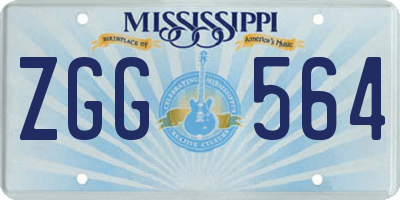 MS license plate ZGG564