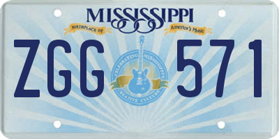 MS license plate ZGG571