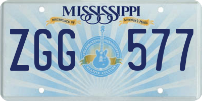 MS license plate ZGG577