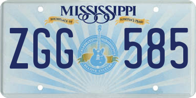 MS license plate ZGG585