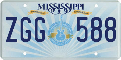 MS license plate ZGG588